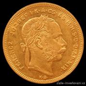 Zlatá mince Osmizlatník Františka Josefa I.-uherská ražba 1885