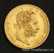 Zlatá mince Osmizlatník Františka Josefa I.-uherská ražba 1880